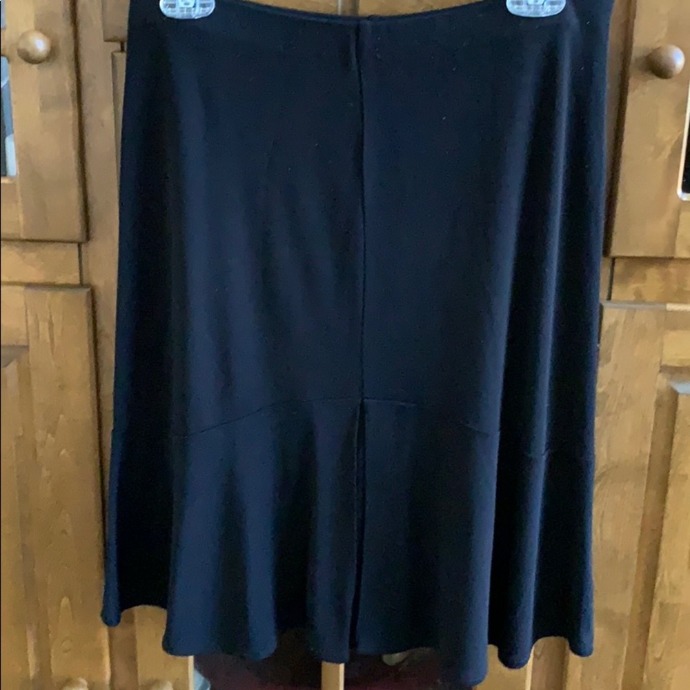 Casual Corner Annex Black Swirl Skirt w/Box pleat